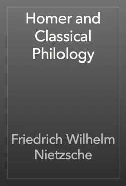 homer and classical philology book cover image