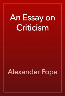 an essay on criticism book cover image