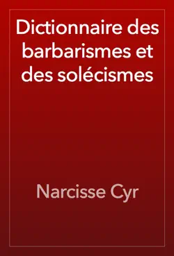 dictionnaire des barbarismes et des solécismes book cover image