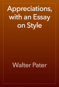 appreciations, with an essay on style book cover image