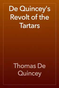 de quincey's revolt of the tartars book cover image