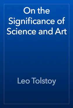 on the significance of science and art book cover image