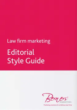 law firm marketing editorial style guide book cover image