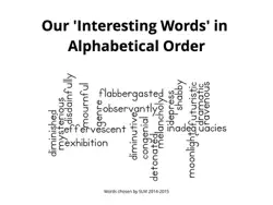 our interesting words book cover image
