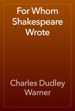 for whom shakespeare wrote book cover image