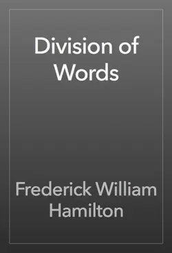 division of words book cover image