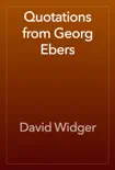 Quotations from Georg Ebers synopsis, comments