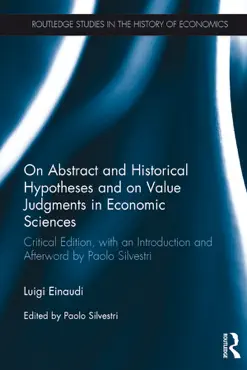 on abstract and historical hypotheses and on value judgments in economic sciences imagen de la portada del libro