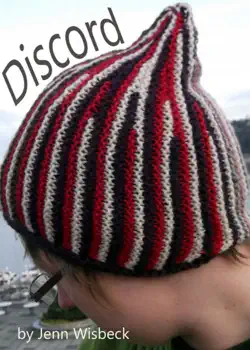 discord short row hat knitting pattern book cover image