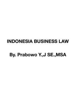 indonesia business law book cover image