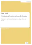 Occupational Pension Schemes in Germany synopsis, comments