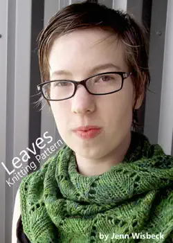 leaves shawl lace knitting pattern book cover image