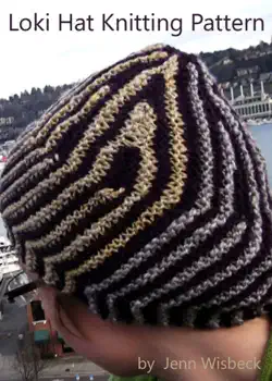 loki short row hat knitting pattern book cover image