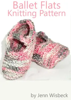 ballet flats baby knitting pattern book cover image