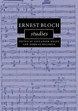ernest bloch studies book cover image