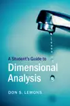 A Student's Guide to Dimensional Analysis sinopsis y comentarios