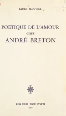 poétique de l'amour chez andré breton imagen de la portada del libro